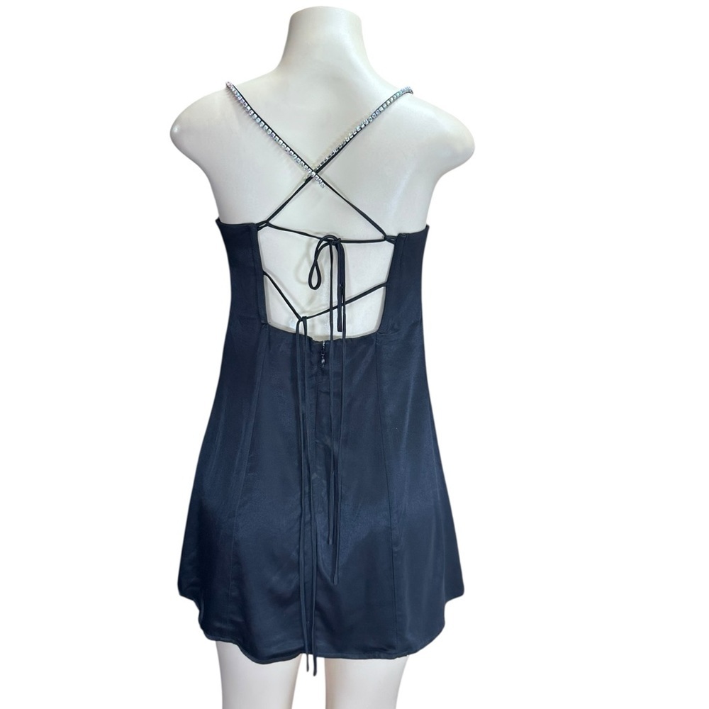 For love y lemons.Elegant Black Women's Sleepwear Dress - Picture 5 of 11